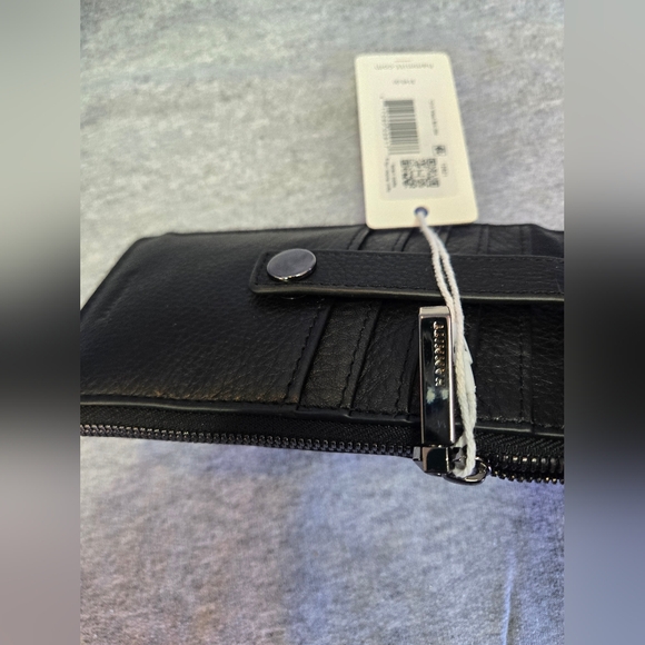 NWT Hammitt Black and Red Leather Gunmetal Hardware 210 West Wallet - Picture 10 of 12